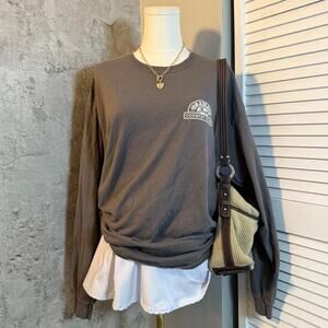 Grey Long Sleeve Graphic Shirt